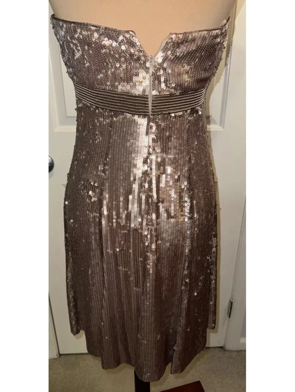 Badgley Mischa Gold Sequin Cocktail Champagne Sequin Dress 4